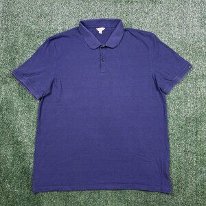Calvin Polo Shirt Men's Size L Blue Short Sleeve Collared Slim Fit Preppy